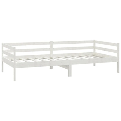 Slaapbank Met Matras Massief Grenenhout 90X200 Cm Wit