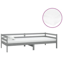 Slaapbank Met Matras Massief Grenenhout 90X200 Cm Grijs