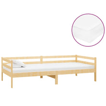 Slaapbank Met Matras Massief Grenenhout 90X200 Cm Bruin