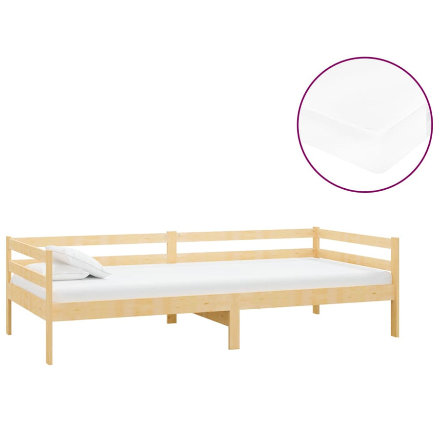 Slaapbank Met Matras Massief Grenenhout 90X200 Cm Bruin