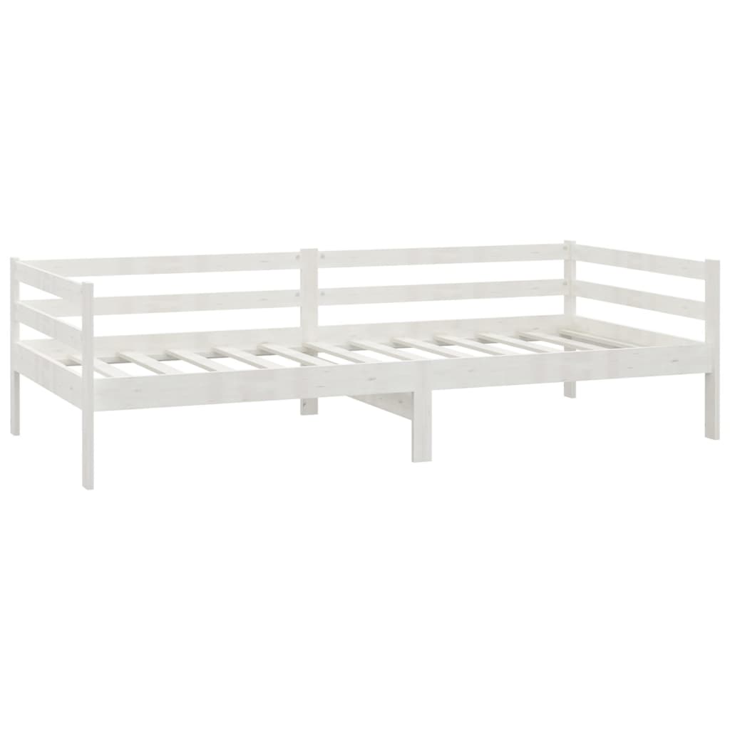 Slaapbank Met Matras Massief Grenenhout 90X200 Cm Wit