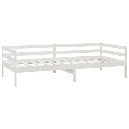 Slaapbank Met Matras Massief Grenenhout 90X200 Cm Wit