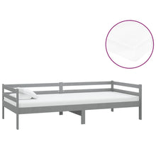 Slaapbank Met Matras Massief Grenenhout 90X200 Cm Grijs