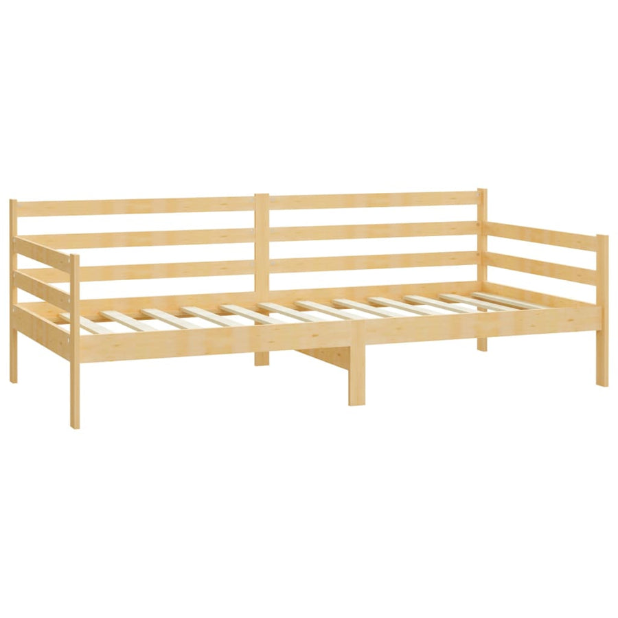 Slaapbank Met Matras Massief Grenenhout 90X200 Cm Bruin