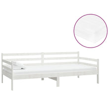 Slaapbank Met Matras Massief Grenenhout 90X200 Cm Wit