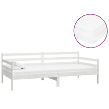 Slaapbank Met Matras Massief Grenenhout 90X200 Cm Wit