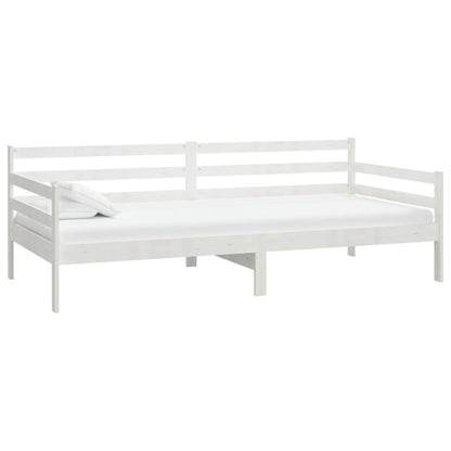 Slaapbank Met Matras Massief Grenenhout 90X200 Cm Wit