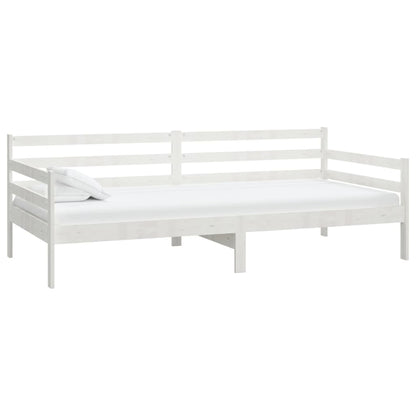Slaapbank Met Matras Massief Grenenhout 90X200 Cm Wit
