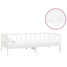 Slaapbank Met Matras Massief Grenenhout 90X200 Cm Wit
