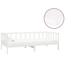 Slaapbank Met Matras Massief Grenenhout 90X200 Cm Wit