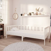 Slaapbank massief grenenhout wit 90x200 cm met matras