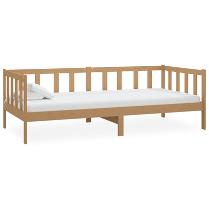 Slaapbank Met Matras Massief Grenenhout 90X200 Cm Honingbruin