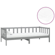 Slaapbank Met Matras Massief Grenenhout 90X200 Cm Grijs