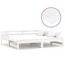 Slaapbank Uitschuifbaar Massief Grenenhout 2X(90X200) Cm Wit