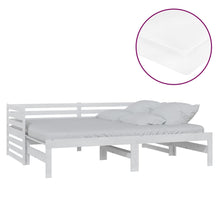 Slaapbank Uitschuifbaar Massief Grenenhout 2X(90X200) Cm Wit