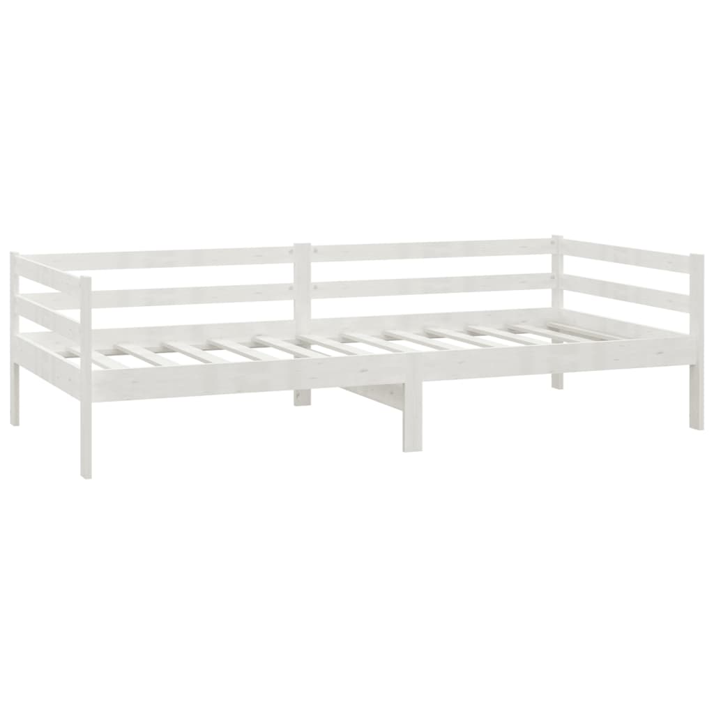 Slaapbank Met Lades Massief Grenenhout 90X200 Cm Wit