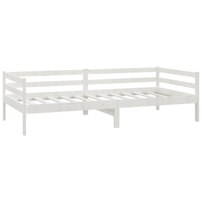 Slaapbank Met Lades Massief Grenenhout 90X200 Cm Wit