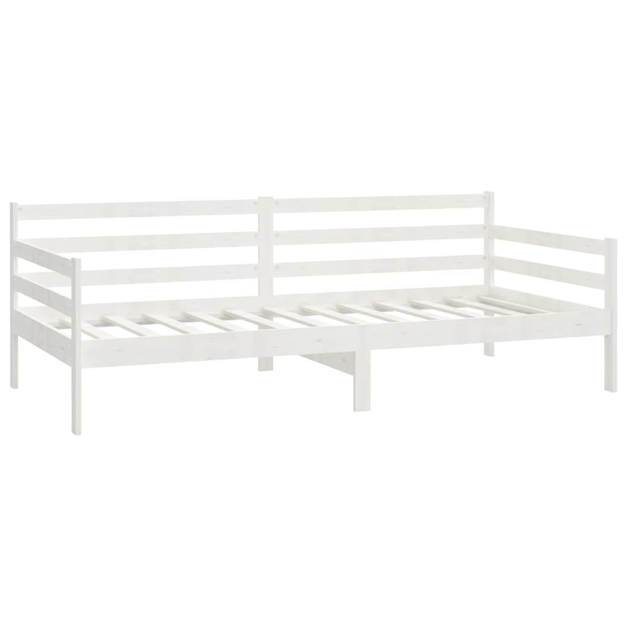 Slaapbank Met Lades Massief Grenenhout 90X200 Cm Wit