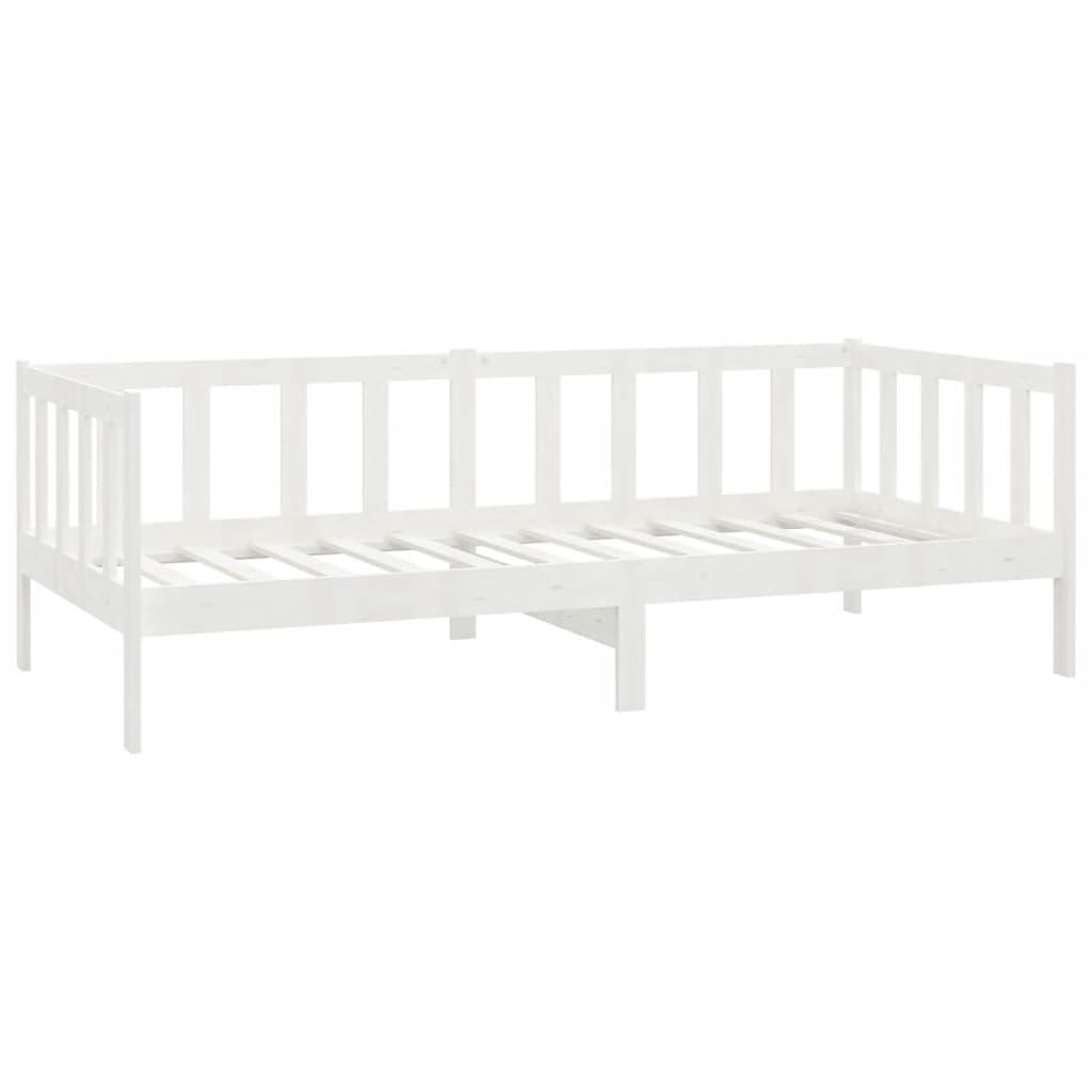 Slaapbank Met Lades Massief Grenenhout 90X200 Cm Wit