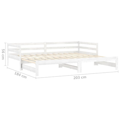 Slaapbank Uitschuifbaar Massief Grenenhout 2X(90X200) Cm