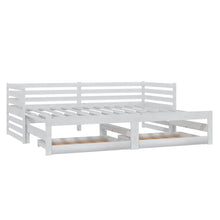 Slaapbank Uitschuifbaar Massief Grenenhout 2X(90X200) Cm Wit