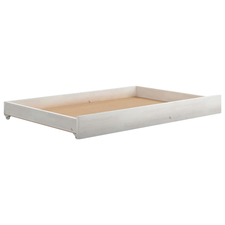 Slaapbank Uitschuifbaar Massief Grenenhout 2X(90X200) Cm Wit