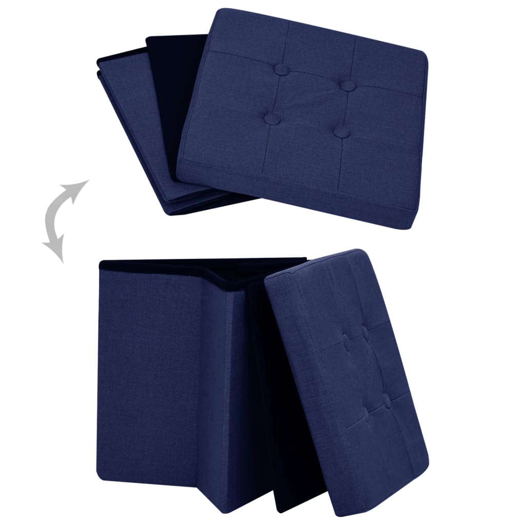 Opbergkruk Inklapbaar Kunstlinnen 1 Blauw