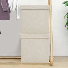 Opbergkrukken Inklapbaar Kunstlinnen 2 Crèmewit