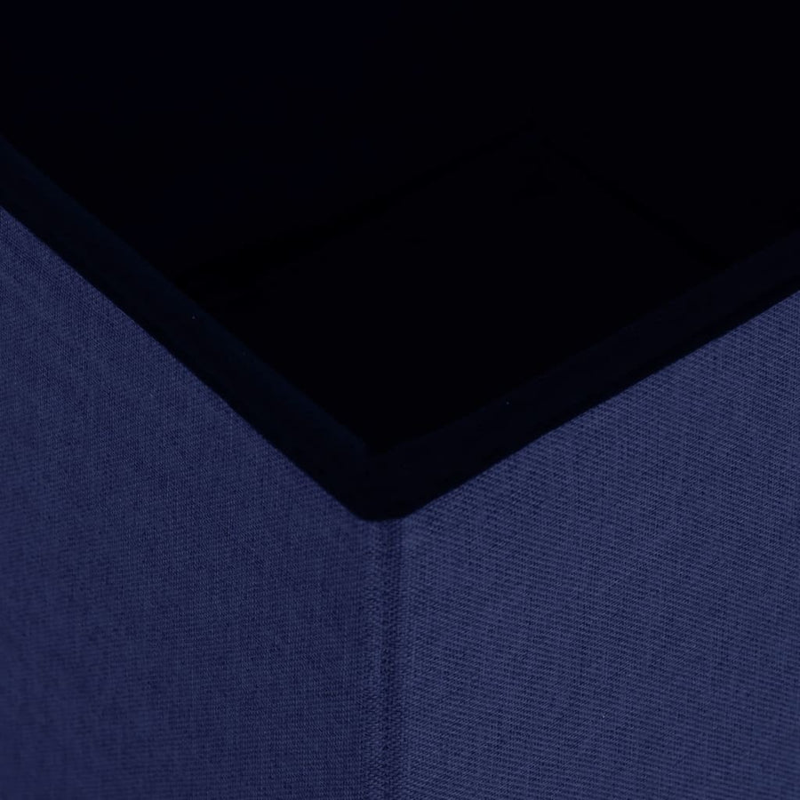Opbergkrukken Inklapbaar Kunstlinnen 2 Blauw