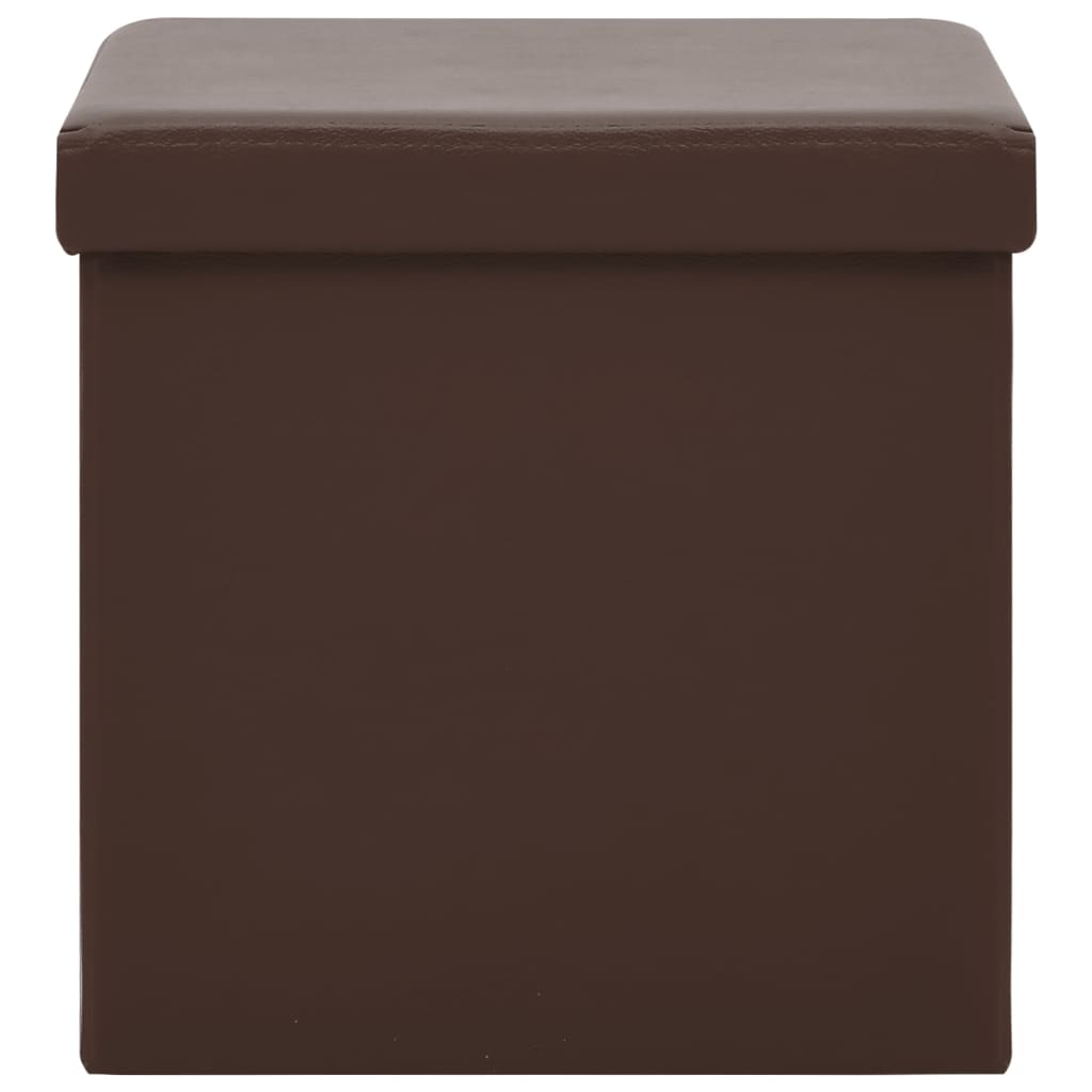 Opbergkrukken Inklapbaar Pvc 2 Bruin
