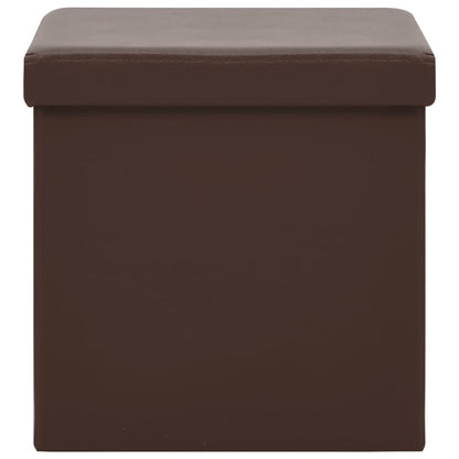 Opbergkrukken Inklapbaar Pvc 2 Bruin