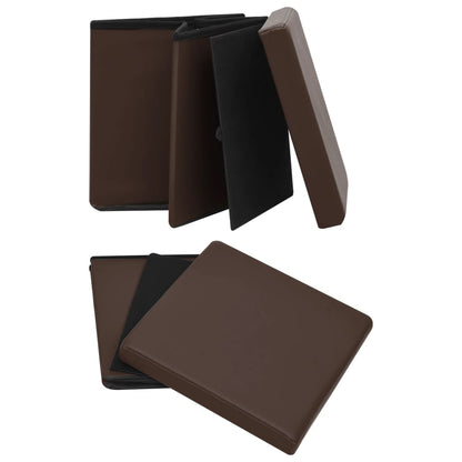 Opbergkrukken Inklapbaar Pvc 2 Bruin