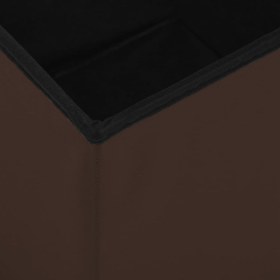 Opbergkrukken Inklapbaar Pvc 2 Bruin