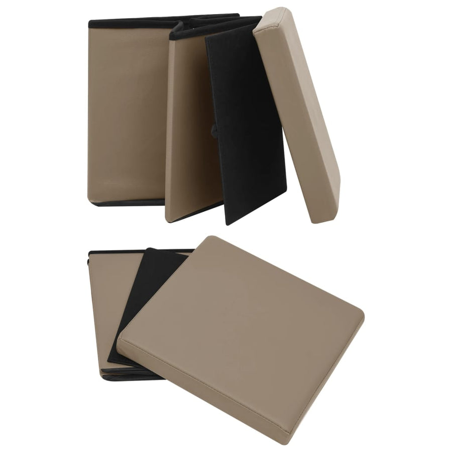 Opbergkrukken Inklapbaar Pvc Kleurig 2 Cappuccino