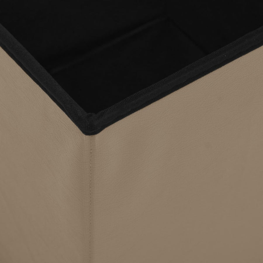 Opbergkrukken Inklapbaar Pvc Kleurig 2 Cappuccino