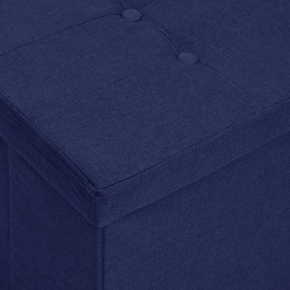 Opbergbank Inklapbaar Kunstlinnen Blauw