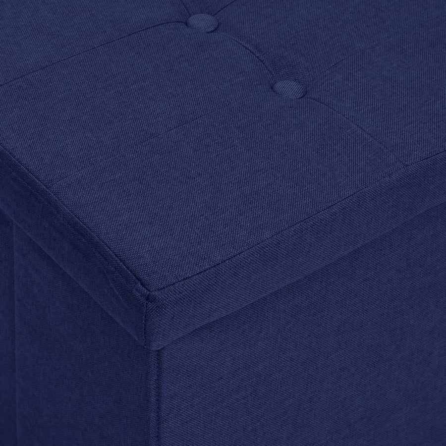 Opbergbank Inklapbaar Kunstlinnen Blauw
