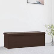 Opbergbank inklapbaar 110x38x38 cm bruin