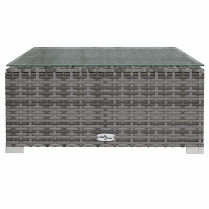3-Delige Loungeset Met Kussens Poly Rattan Grijs En Antraciet 1