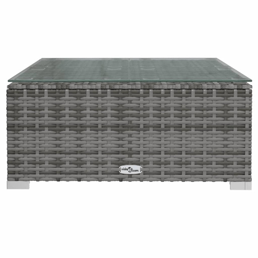 3-Delige Loungeset Met Kussens Poly Rattan Grijs En Antraciet 1