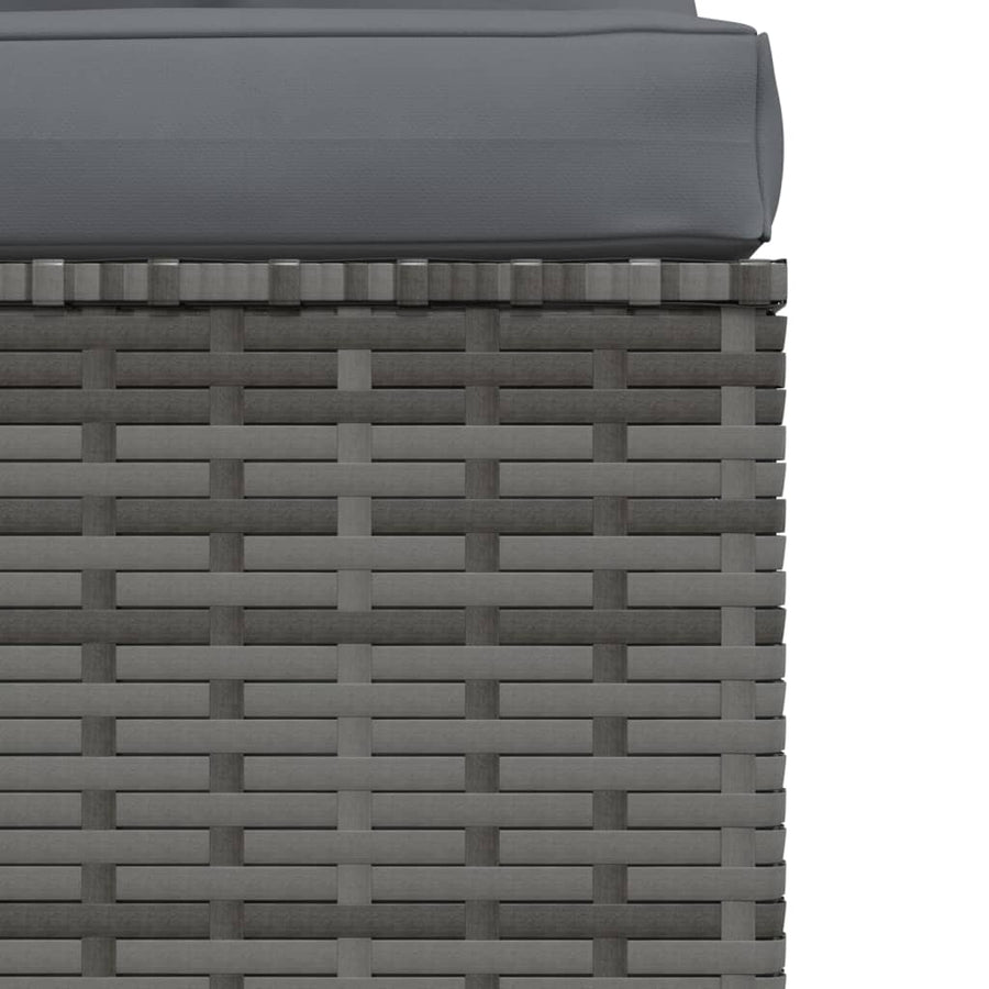 Met Kussens Poly Rattan Grijs en antraciet Driezitsbank