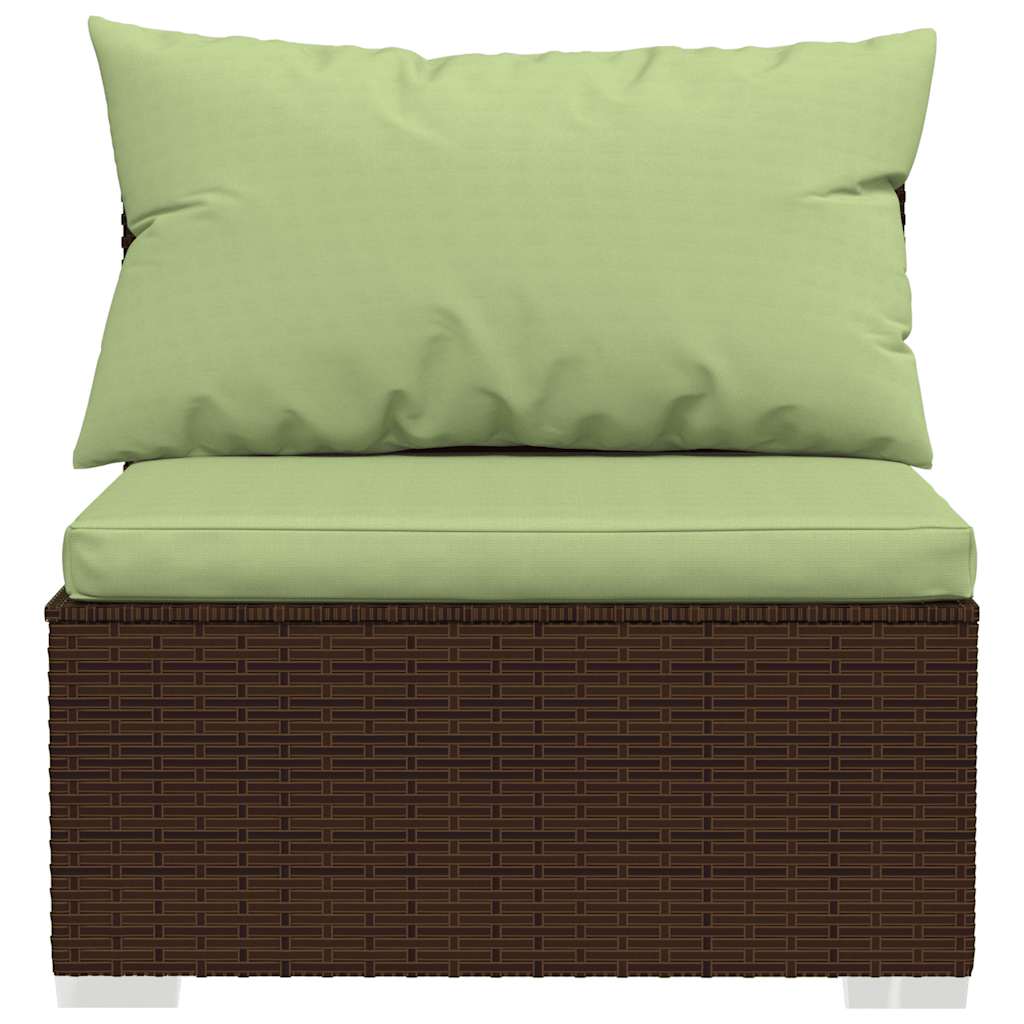 Tuinmiddenbank Met Kussens Poly Rattan 1