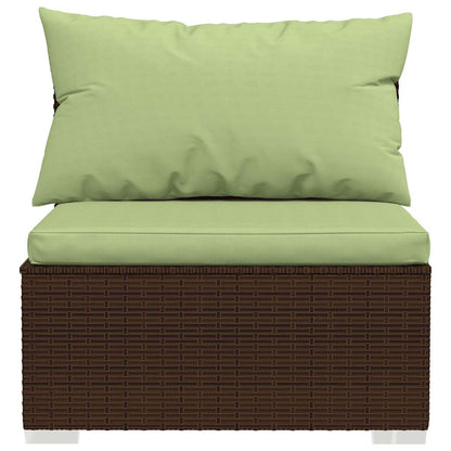 Tuinmiddenbank Met Kussens Poly Rattan 1
