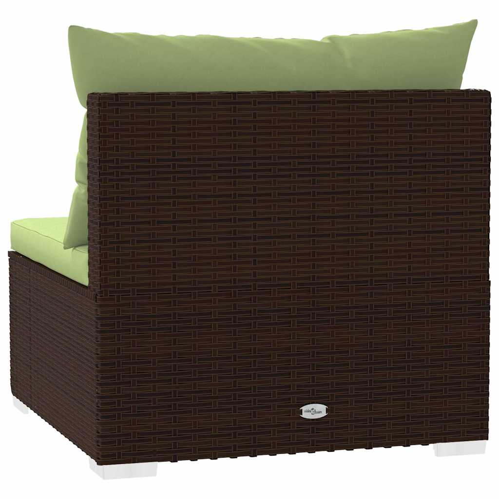 Tuinmiddenbank Met Kussens Poly Rattan 1