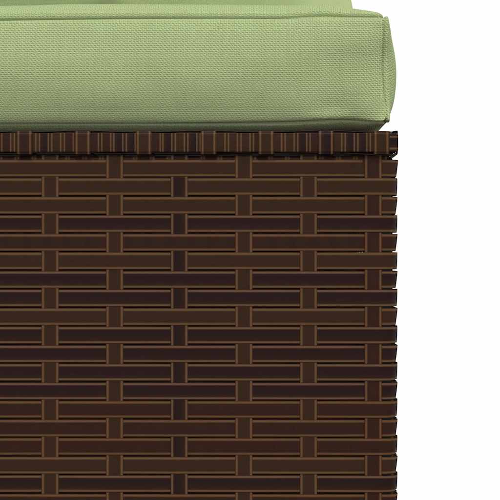 Tuinmiddenbank Met Kussens Poly Rattan 1