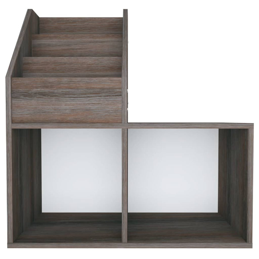 Kindertijdschriftenrek 7X30X78,5 Cm Spaanplaat Grijs En Eiken grey and sonoma oak