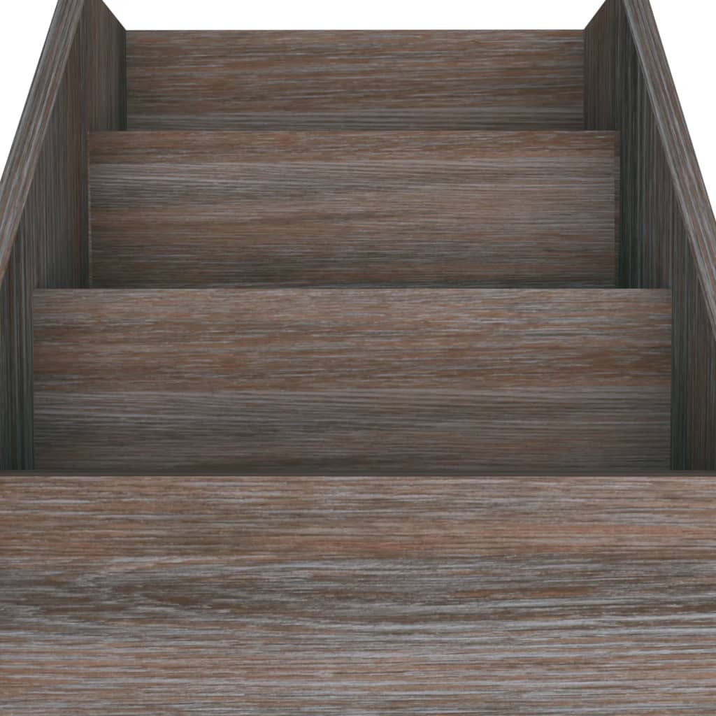 Kindertijdschriftenrek 7X30X78,5 Cm Spaanplaat Grijs En Eiken grey and sonoma oak