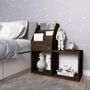 Tijdschriftenrek kinderkamer 71x30x78,5 cm spaanplaat gerookt eiken