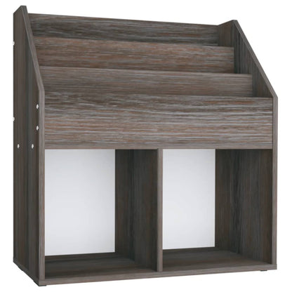 Kindertijdschriftenrek 7X30X78,5 Cm Spaanplaat Grijs En Eiken grey and sonoma oak
