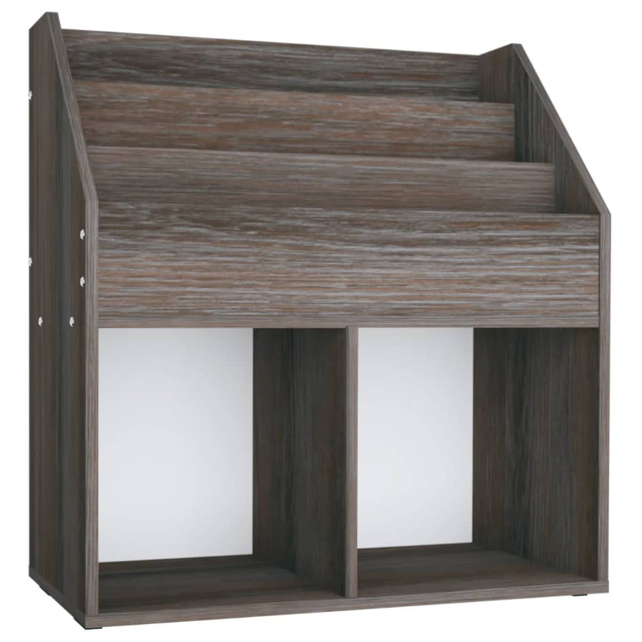 Kindertijdschriftenrek 7X30X78,5 Cm Spaanplaat Grijs En Eiken grey and sonoma oak